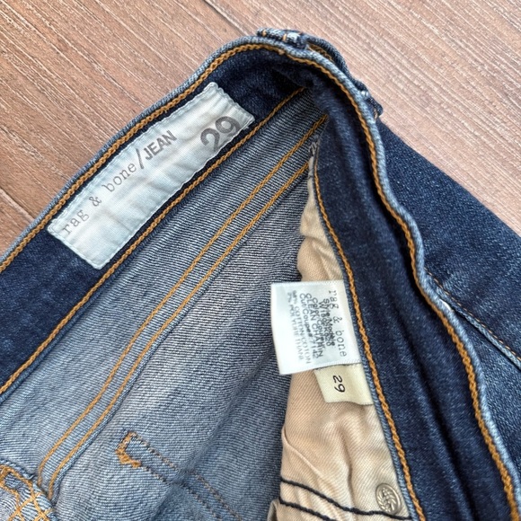 Rag & Bone Skinny Jean Women’s 29 Blue Mid Rise Long - Picture 8 of 12